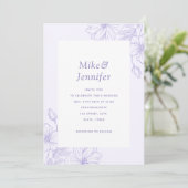 Lilac Lavendel Getekende Bloem Botanische QR-code Kaart (Staand voorkant)