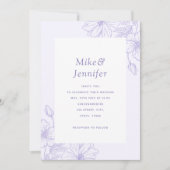 Lilac Lavendel Getekende Florale Botanische QR Cod Kaart (Voorkant)