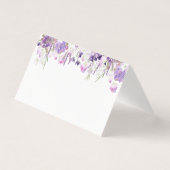 Lilac lavendel huwelijks plaatskaarten kaart (Voorkant)