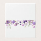 Lilac lavendel huwelijks plaatskaarten kaart (Buitenkant ongevouwen)