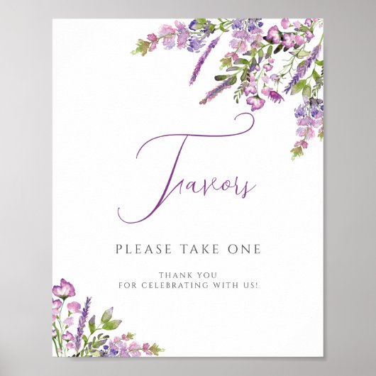 Lilac Lavender Favoren Poster (Voorkant)