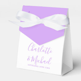 Lilac Lavender Signature Script Elegante Trouw Bedankdoosjes