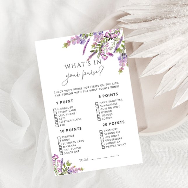 Lilac Lavender Wat zit er in je tas spel (Creator heeft geüpload)