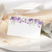 Lilac lavender wedding place cards kaart