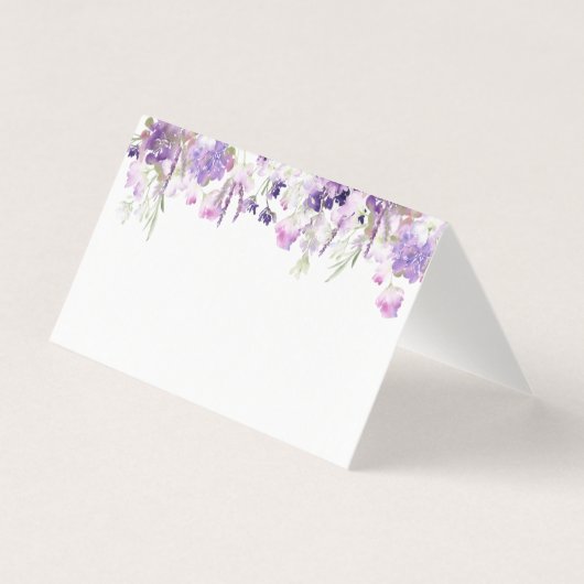 Lilac lavender wedding place cards kaart (Voorkant)