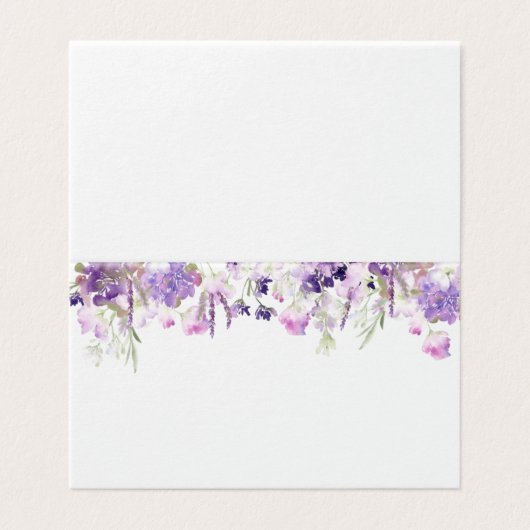 Lilac lavender wedding place cards kaart (Buitenkant ongevouwen)