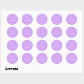 Lilac Liefde Is Zoete Trouwcadeau Ronde Sticker (Vel)