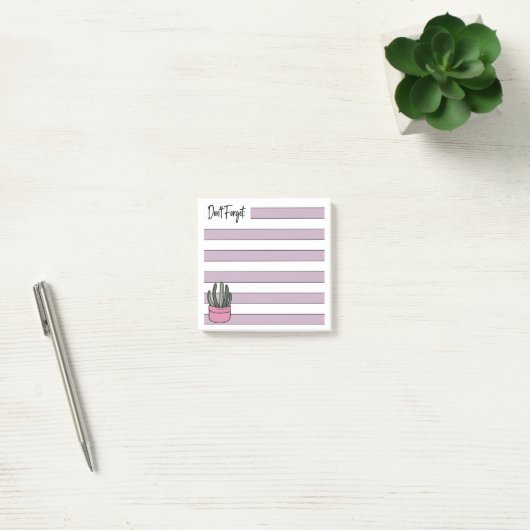 Lilac | Lined | Potted Succulent - Post-it® Notes (Kantoor)