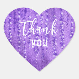 Lilac Lupines bruiloft dank u Hart Sticker