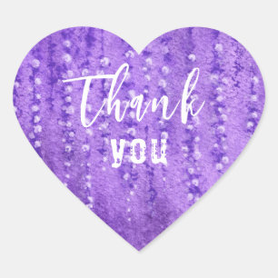 Lilac Lupines bruiloft dank u Hart Sticker