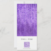 Lilac Lupines Wedding RSVP QR Code Kaart (Achterkant)