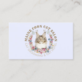 Lilac Maine Coon katverzorging salon huisdier spa Visitekaartje