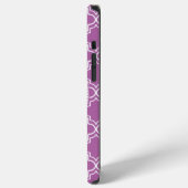 Lilac Marokkaans Traliewerk Monogram iPhone Hoesje (Linkerkant)