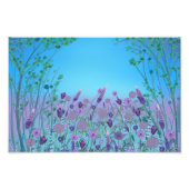 Lilac meadow flower garden wall art poster (Voorkant)