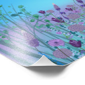 Lilac meadow flower garden wall art poster (Hoek)