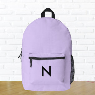 Lilac Monogram Elegant Mooi Modern Chic Trendy Bedrukte Rugzak