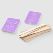 Lilac Orchidee Lavendel Script Trouwprogramma Handwaaier (Niet-gemonteerd)