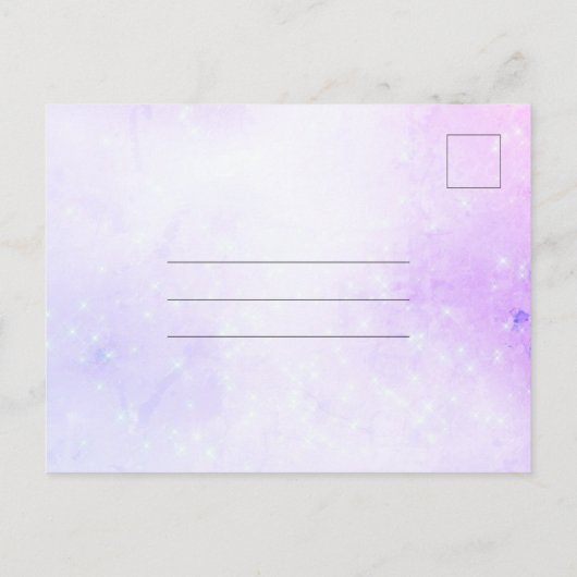 Lilac Paarse Bloemige Quinceanera Save The Date Briefkaart (Achterkant)