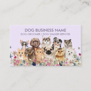 Lilac Paarse Honden Katten Visitekaartje