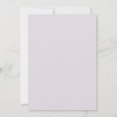 Lilac Parel Witte Bladerige Bruiloft Kaart (Achterkant)
