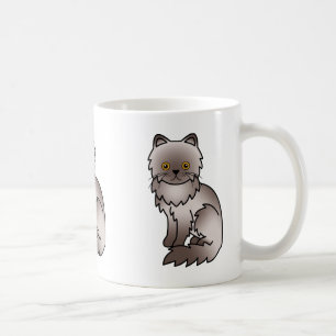 Lilac Perzische Kat Adorable Cartoon Illustratie Koffiemok