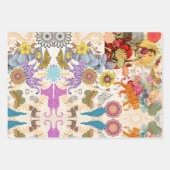 Lilac Pink Boho Whimsical Botanical Flora Inpakpapier Vel (Voorkant 2)