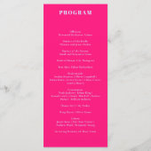 Lilac PİNK minimal modern program wedding Menu (Achterkant)