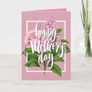 Lilac Pink Mother's Day Kaart