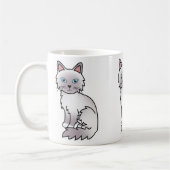 Lilac Point Birmaanse / Ragdoll kat Koffiemok (Links)