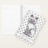 Lilac Point Birman / Ragdoll Kat En Pootafdrukken  Planner (Display)