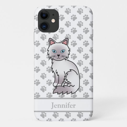 Lilac Point Birman / Ragdoll Mooie Kat & Naam Case-Mate iPhone Case (Achterkant)