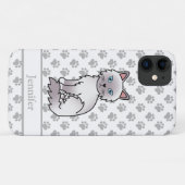 Lilac Point Birman / Ragdoll Mooie Kat & Naam Case-Mate iPhone Case (Achterkant (horizontaal))