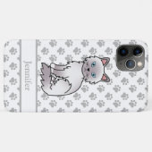 Lilac Point Birman / Ragdoll Mooie Kat & Naam Case-Mate iPhone Case (Achterkant (horizontaal))