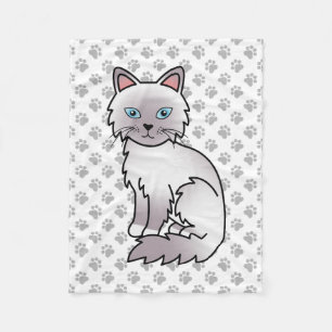 Lilac Point Birman / Ragdoll Mooie Kat & Pootjes Fleece Deken