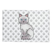 Lilac Point Birman / Ragdoll Mooie Kat & Pootjes Kussensloop (Achterkant)