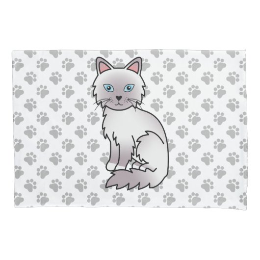 Lilac Point Birman / Ragdoll Mooie Kat & Pootjes Kussensloop (Voorkant)