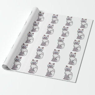 Lilac Point Birman / Ragdoll Mooie Kattenpatroon Cadeaupapier