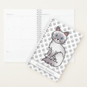 Lilac Point Tabby Birman/Ragdoll En Pootafdrukken Planner (Display)