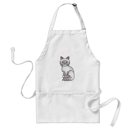 Lilac Point Tabby Birman / Ragdoll Kat Standaard Schort (Voorkant)