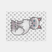 Lilac Point Tabby Birman / Ragdoll Mooie Kat & Poo Fleece Deken (Voorkant (Horizontaal))