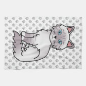 Lilac Point Tabby Birman / Ragdoll Mooie Kat & Poo Theedoek (Horizontaal)