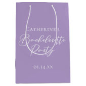 Lilac Purple Bachelorette Party Personalized Medium Cadeauzakje (Voorkant)