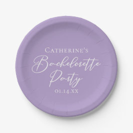 Lilac Purple Bachelorette Party Personalized Papieren Bordje