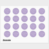 Lilac Purple Bachelorette Party Personalized Ronde Sticker (Vel)