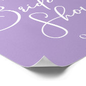 Lilac Purple Bridal Shower Customized Welcome Poster (Hoek)