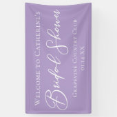 Lilac Purple Bridal Shower Party Custom Welcome Spandoek (Verticaal)