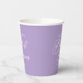 Lilac Purple Bridal Shower Party Personalized Papieren Bekers (Links)