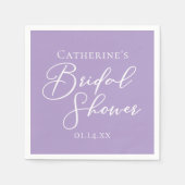 Lilac Purple Bridal Shower Party Personalized Servet (Voorkant)