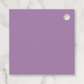 Lilac Purple Modern Arch Minimalist Christening Bedankjes Labels (Achterkant)