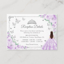 Lilac Purple Silver Quincenarea Reception Details